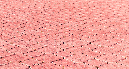 paving stones leading into the distanceの写真素材