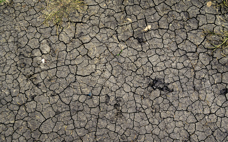 Dry cracked earth background, clay desert texture
