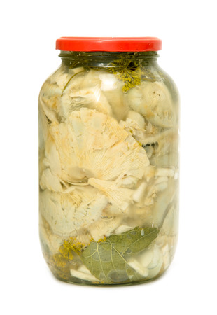 jar with mushrooms, mushroomsの写真素材