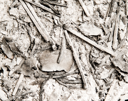 ash from the paper matches the backgroundの写真素材