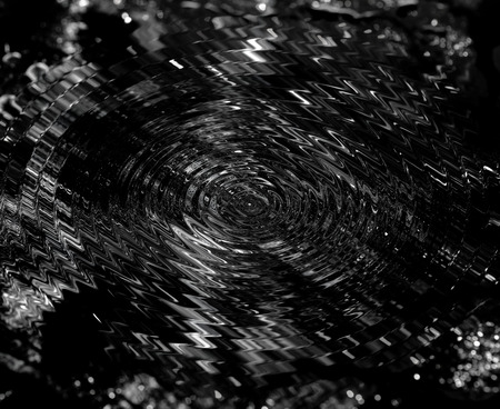 circles on the black water