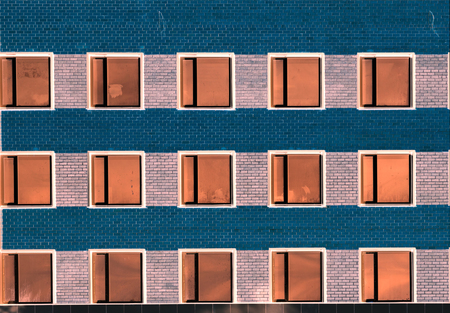 architecture windows multistory buildingの写真素材