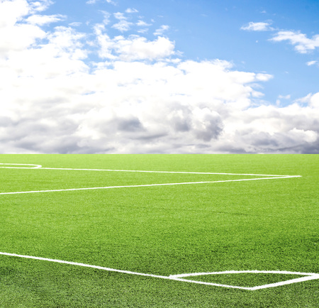 football field against the skyの写真素材