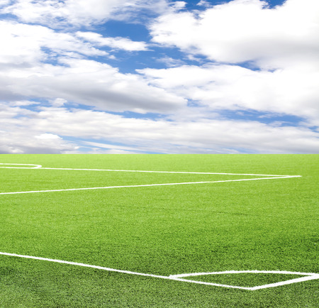football field against the skyの写真素材