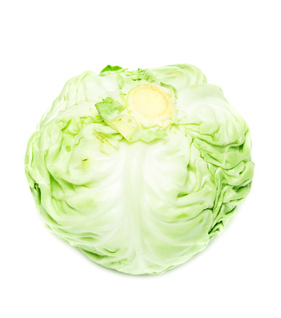 cabbage isolated on whiteの写真素材