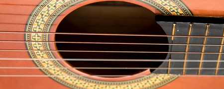 Classical acoustic guitars . Close-up view.の写真素材
