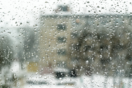 raindrops close up