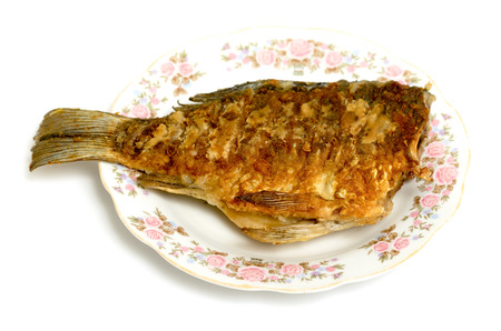 food, fried fish closeupの写真素材