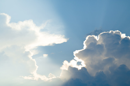 white clouds in the blue sky