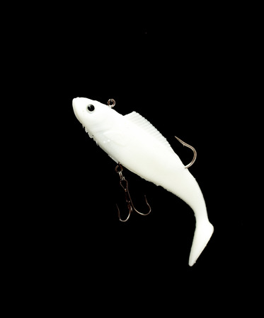 Silicone fish white fish baitの写真素材