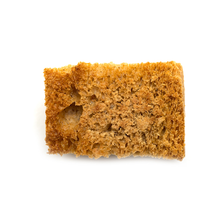 crumbs of bread croutonsの写真素材