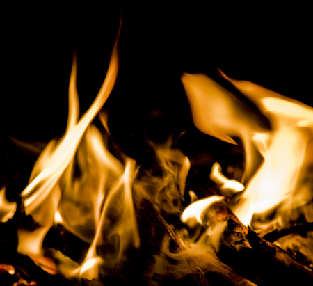 flame of fire, bright background