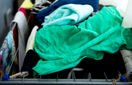 pile of old clothing itemsの写真素材