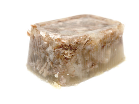 jellied meat on a white backgroundの写真素材