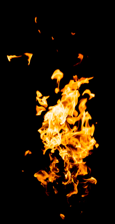 red yellow flames on black background