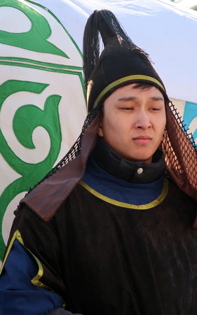 Petropavlovsk, KAZAKHSTAN, March 21, 2017 The celebration of Nauryz. Mass festivities people in national costumes. Petropavlivk Kazakhstan.のeditorial素材