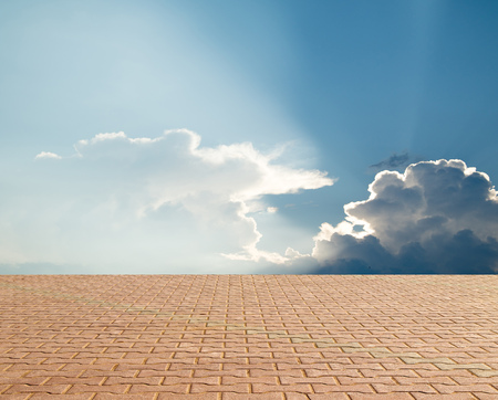 paving stones in the skyの写真素材