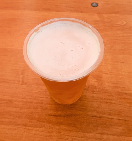 Beer mug on a wooden tableの写真素材