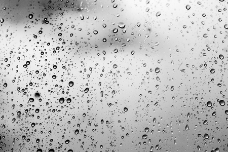 Rain drops on the glass, backgroundの写真素材