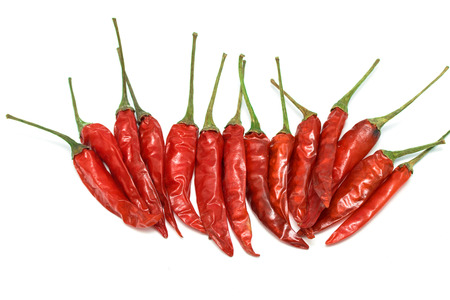 Red chili pepper on white background