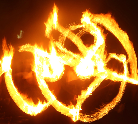 Fire fire show abstractionの写真素材