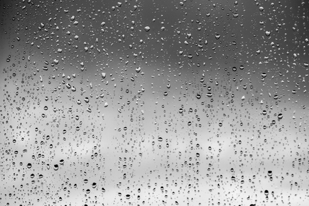 Water drops on glass. Rainの写真素材