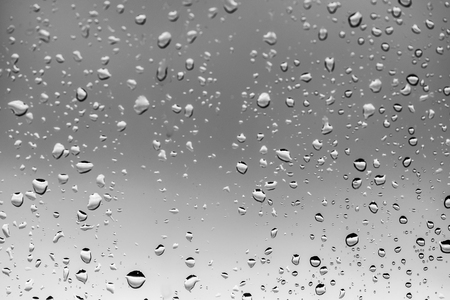 Water drops on glass. Rainの写真素材