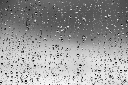 Water drops on glass. Rainの写真素材