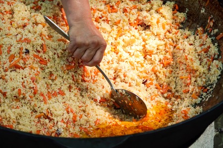 Meat with rice, pilaf