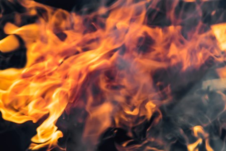 Flame of fire on a black background