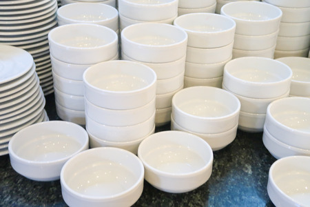 White porcelain utensils a lot