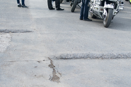 Shymkent, KAZAKHSTAN - March 15, 2017: Motorcycles at the opening of the biker season in Shymkent on March 15, 2017. People & Motorcyclesのeditorial素材