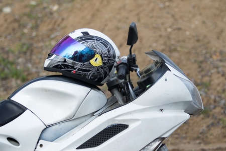Shymkent, KAZAKHSTAN - March 15, 2017: Motorcycles at the opening of the biker season in Shymkent on March 15, 2017. People & Motorcyclesのeditorial素材