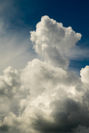 Dark thunderclouds powerful cumulusの写真素材
