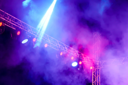 Lighting Festivals the night the smoke is blurryの写真素材