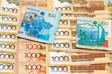Money of Kazakhstan tengeの写真素材