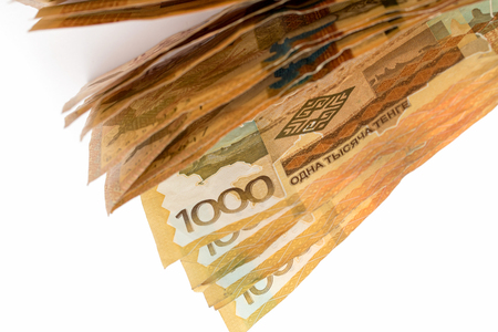 Money of Kazakhstan tengeの写真素材