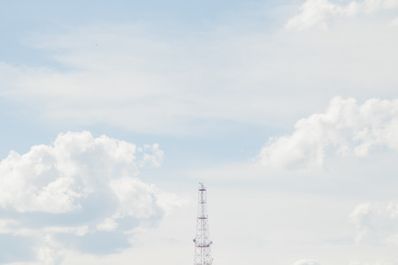 White textured clouds in the skyの写真素材
