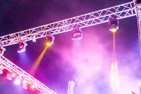 Lighting Festivals the night the smoke is blurryの写真素材