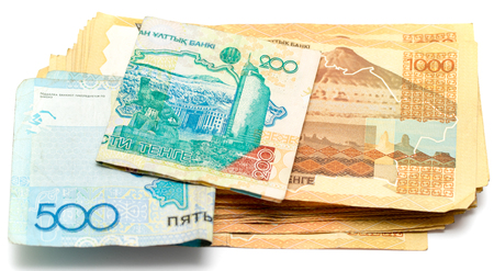 Money of Kazakhstan tengeの写真素材