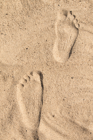 Footprints in the sandの写真素材