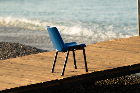 chair on the beach landscapeの写真素材