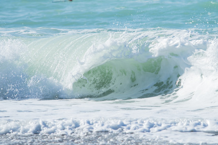 sea surf wave on the beach, landscapeの写真素材