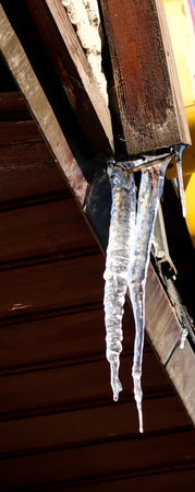 icicles on the eaves