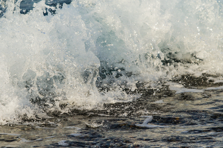 sea waves shore landscapeの写真素材