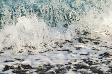 Sea waves by the shore landscapeの写真素材
