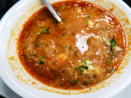 soup borscht meal on the tableの写真素材