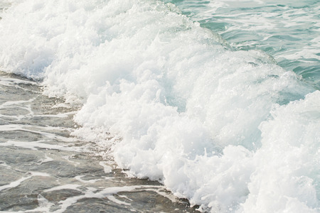 Sea surf wave on the beach, landscape