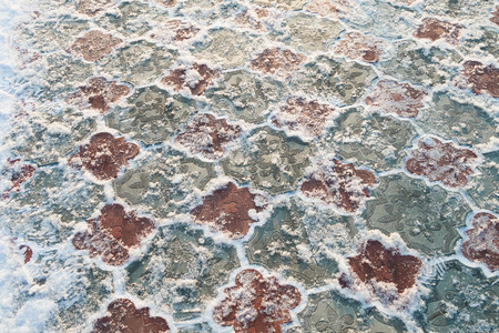 snow on the pavementの写真素材