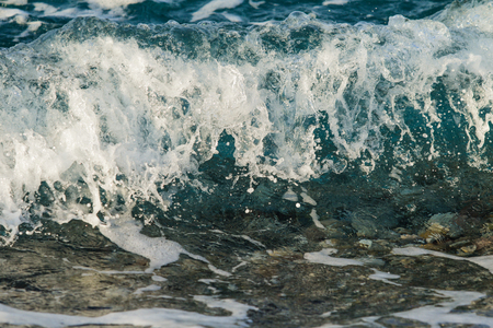 sea waves shore landscapeの写真素材
